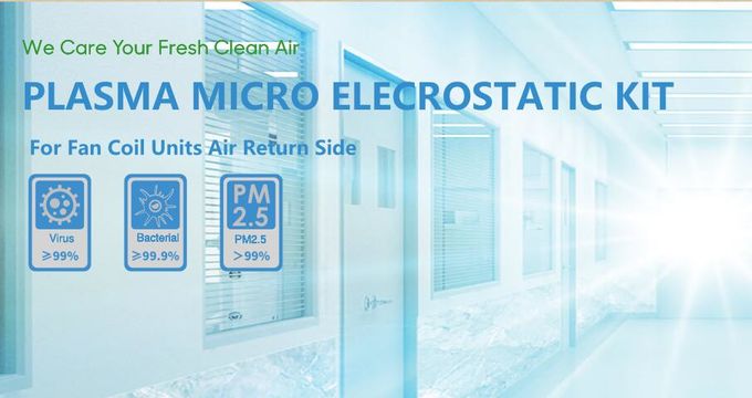 Filtro de aire electrostático del micrófono del plasma para que desinfección del aire de la bobina de la fan del hotel y ayuda de la esterilización luchen con covid-19